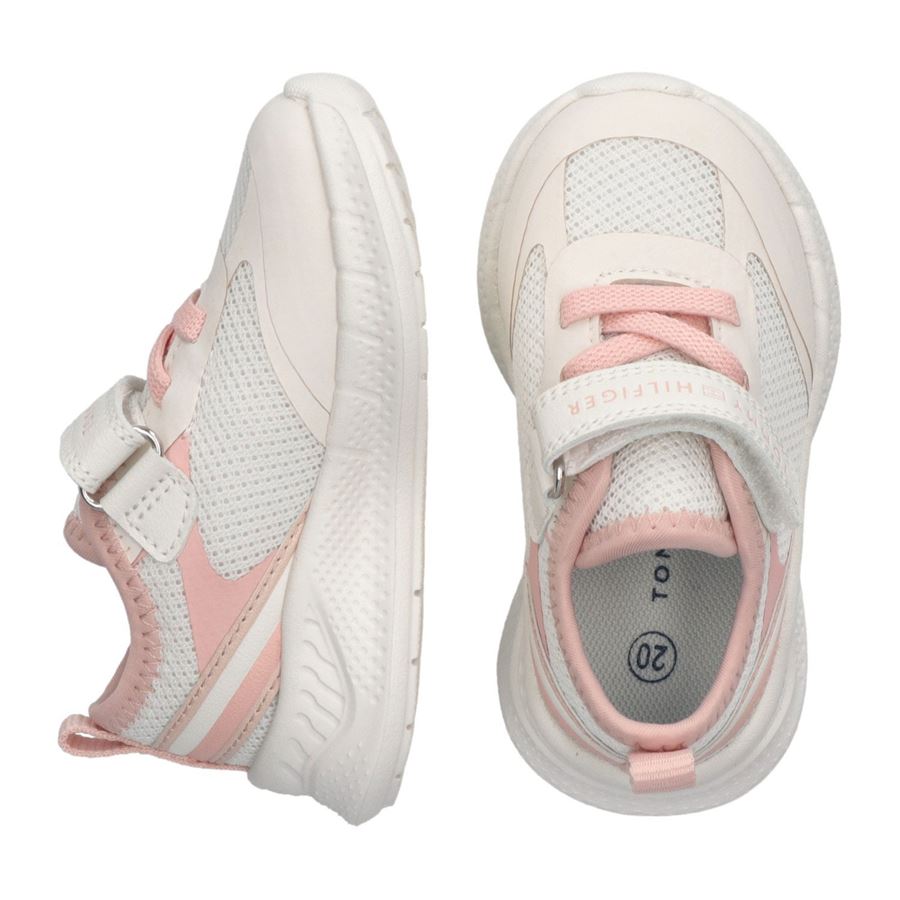 Sneakers inserti in rete con velcro da bambina Tommy Hilfiger | T1A9337551697A704X